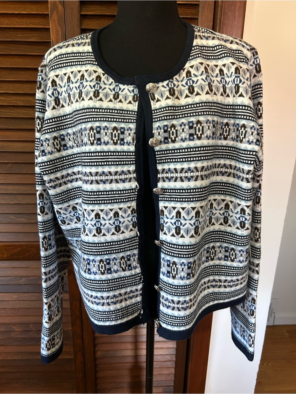 Fair Isle Stripe Cardigan